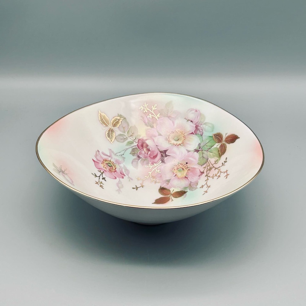 Vintage Schumann Arzberg Germany Porcelain Floral “Wild Rose” Bowl